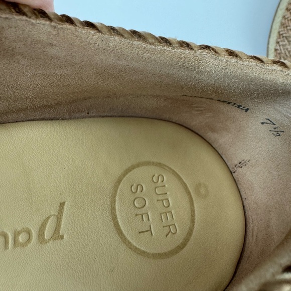 Paul Green Lori Espadrille Woven Flat Loafers Shoes Brown US 10 / UK 7.5 Suede - Picture 4 of 12